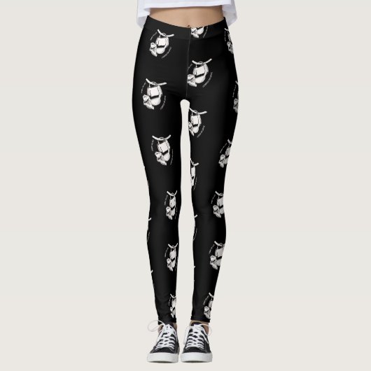 Kaffeelacke (weiß) leggings (Vorderseite)