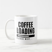 Kaffeeladen bitte warten kaffeetasse (Links)