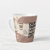 Kaffeelatte-Mug mit Kaffebohnen-Muster-Design Milchtasse (Linke Ecke)