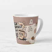 Kaffeelatte-Mug mit Kaffebohnen-Muster-Design Milchtasse (Rechte Ecke)