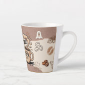 Kaffeelatte-Mug mit Kaffebohnen-Muster-Design Milchtasse (Rechts)