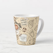 Kaffeelatte-Tasse mit Kaffebohnen-Muster-Design Milchtasse (Rechte Ecke)