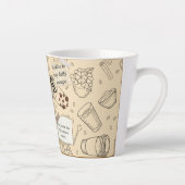 Kaffeelatte-Tasse mit Kaffebohnen-Muster-Design Milchtasse (Rechts)