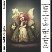 Kaffeelenblumenmaus Fairy, grüne DL5LF-Decoupage Seidenpapier