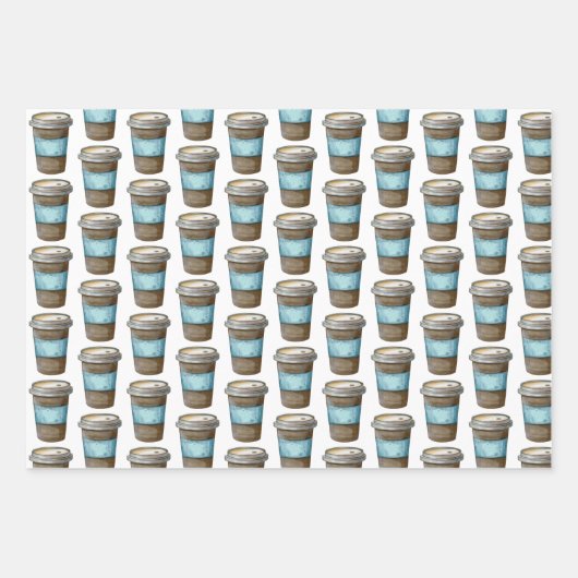 Kaffeelettverpackungsblätter Geschenkpapier Set (Vorderseite)