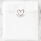 Kaffeeliebe Kaffeek Herz Runder Aufkleber (Tasche)