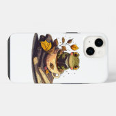 Kaffeeliebende Froschbücher iPhone Hülle (Rückseite (Horizontal))