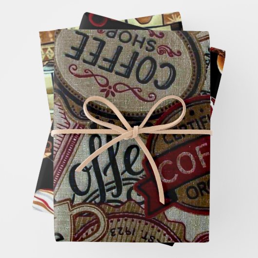 Kaffeeliebensammlung Geschenkpapier Set (Beispiel)