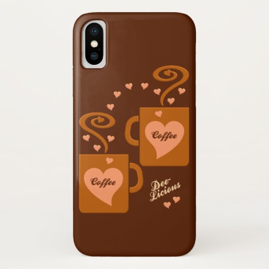 Kaffeeliebetelefone Case-Mate iPhone Hülle (Rückseite)
