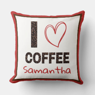 Kaffeeliebhaber Benutzername Kaffeebohne Geschenk  Kissen