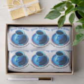 Kaffeeliebhaber Blue Cup und Saucer Wiederholung M Seidenpapier (Geschenk)