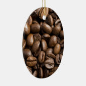 Kaffeeliebhaber Bohnen Brown Hintergrund Keramikornament (Rechts)