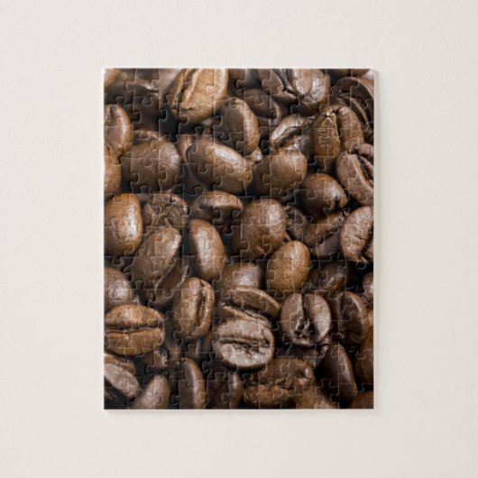 Kaffeeliebhaber Bohnen Brown Hintergrund Puzzle (Vertikal)