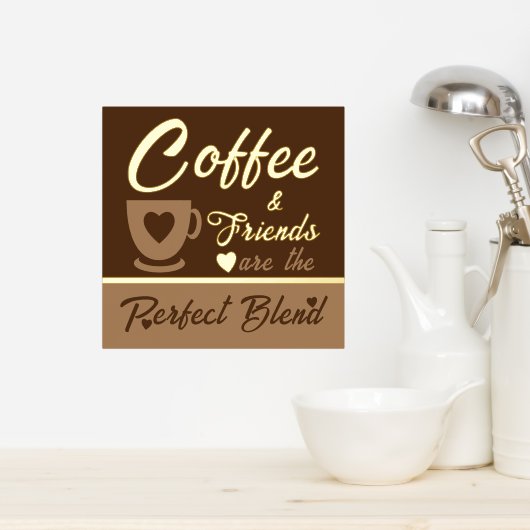 Kaffeeliebhaber, braun Gold Foliendrucke (In Situ (Küche))