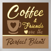 Kaffeeliebhaber, braun Gold Foliendrucke (Vorderseite)