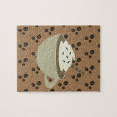 Kaffeeliebhaber Cappuccino Kaffee Beer Cup Puzzle (Horizontal)