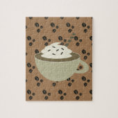 Kaffeeliebhaber Cappuccino Kaffee Beer Cup Puzzle (Vertikal)