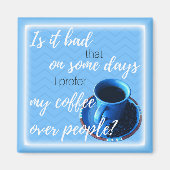 Kaffeeliebhaber Cup Blue Cup und Saucer Foto Magnet (Vorne)