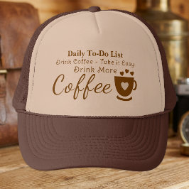 Kaffeeliebhaber, entspannt euch, braun truckerkappe