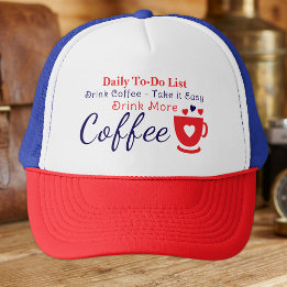 Kaffeeliebhaber, entspannt euch, rot truckerkappe