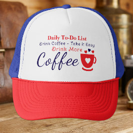 Kaffeeliebhaber, entspannt euch, rot truckerkappe