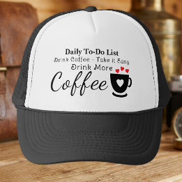 Kaffeeliebhaber, entspannt euch, schwarz truckerkappe