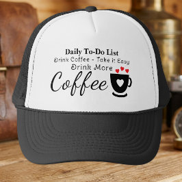 Kaffeeliebhaber, entspannt euch, schwarz truckerkappe