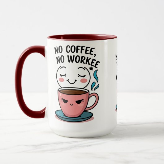 Kaffeeliebhaber Funny Coffee Tasse für Workaholics (Links)