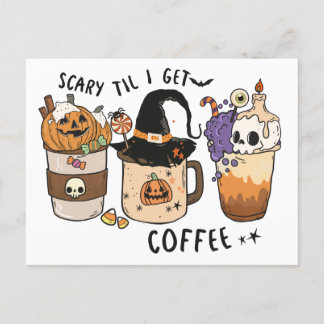 Kaffeeliebhaber Funny Halloween Witz Gruß Postkarte