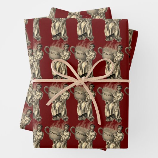 Kaffeeliebhaber Geschenkpapier Set (Beispiel)