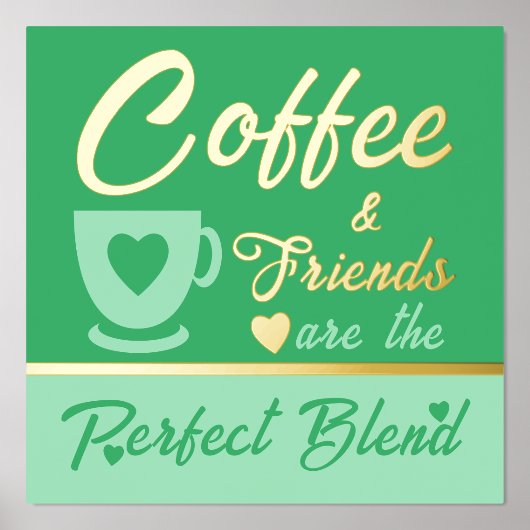 Kaffeeliebhaber grünes Gold Foliendrucke (Vorderseite)