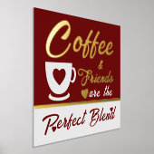 Kaffeeliebhaber in der Küche Bordeaux Gold Foliendrucke (Ablage )