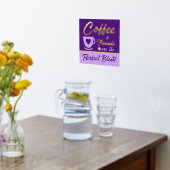 Kaffeeliebhaber in der Küche lila Gold Foliendrucke (Ablage(Küche))