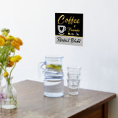 Kaffeeliebhaber in schwarzem Gold Foliendrucke (Ablage(Küche))