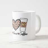 Kaffeeliebhaber Jumbo-Tasse (Vorderseite Rechts)