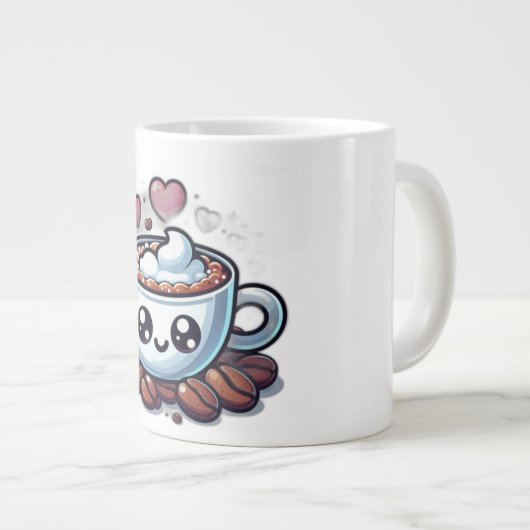 Kaffeeliebhaber Jumbo-Tasse (Vorderseite Rechts)