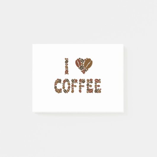 Kaffeeliebhaber - Kaffeebohnen Post-it Klebezettel (Vorderseite)