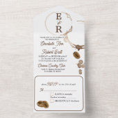 Kaffeeliebhaber laden zu einer Hochzeit ein All In One Einladung (Innen Boden)