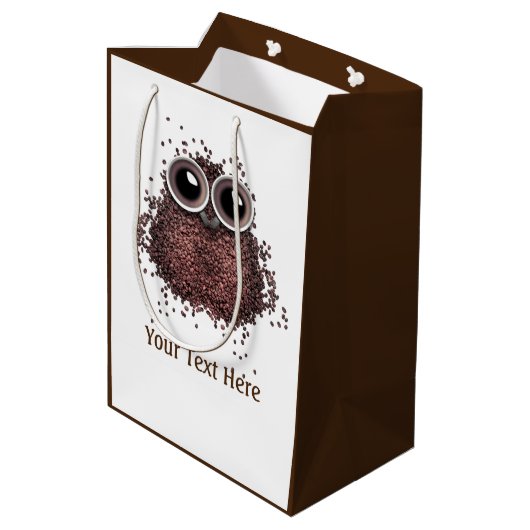 Kaffeeliebhaber Mittlere Geschenktüte (Rückseite Schrägansicht)