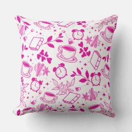 Kaffeeliebhaber modernes, Vintages, modernes rosa  Kissen