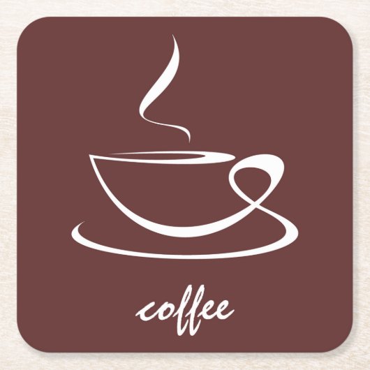 Kaffeeliebhaber Rechteckiger Pappuntersetzer (Vorderseite)