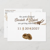 Kaffeeliebhaber Save the Date Ankündigungspostkarte (Vorne/Hinten)