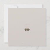 Kaffeeliebhaber Save the Date: Creme Felt Paper Save The Date (Rückseite)