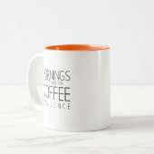 Kaffeeliebhaber, Spaß für Morgenstille Zweifarbige Tasse (Vorderseite Links)