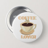 Kaffeeliebhaber – Süß und gemütlich für Kaffeefans Button (Vorne & Hinten)