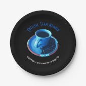 Kaffeeliebhaber trinken Squad Blue Cup und Saucer Pappteller (Vorderseite)