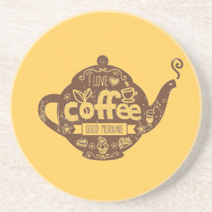 Kaffeeliebhaber Vintages Retro-Café Kunst I Liebe  Getränkeuntersetzer