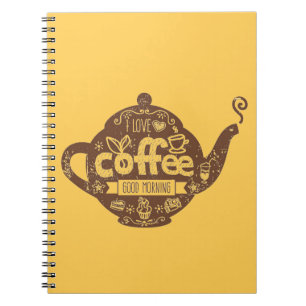 Kaffeeliebhaber Vintages Retro-Café Kunst I Liebe Notizblock