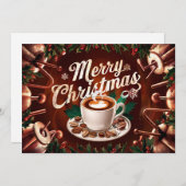 Kaffeeliebhaber Weihnachtskarte Nr. 12 Feiertagskarte (Vorne/Hinten)