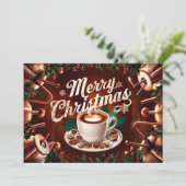 Kaffeeliebhaber Weihnachtskarte Nr. 12 Feiertagskarte (Stehend Vorderseite)